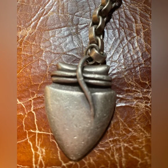 Rare 1973 Barry Kiedelstein Cord Sterling 925 Arrowhead Keychain - Picture 4 of 5